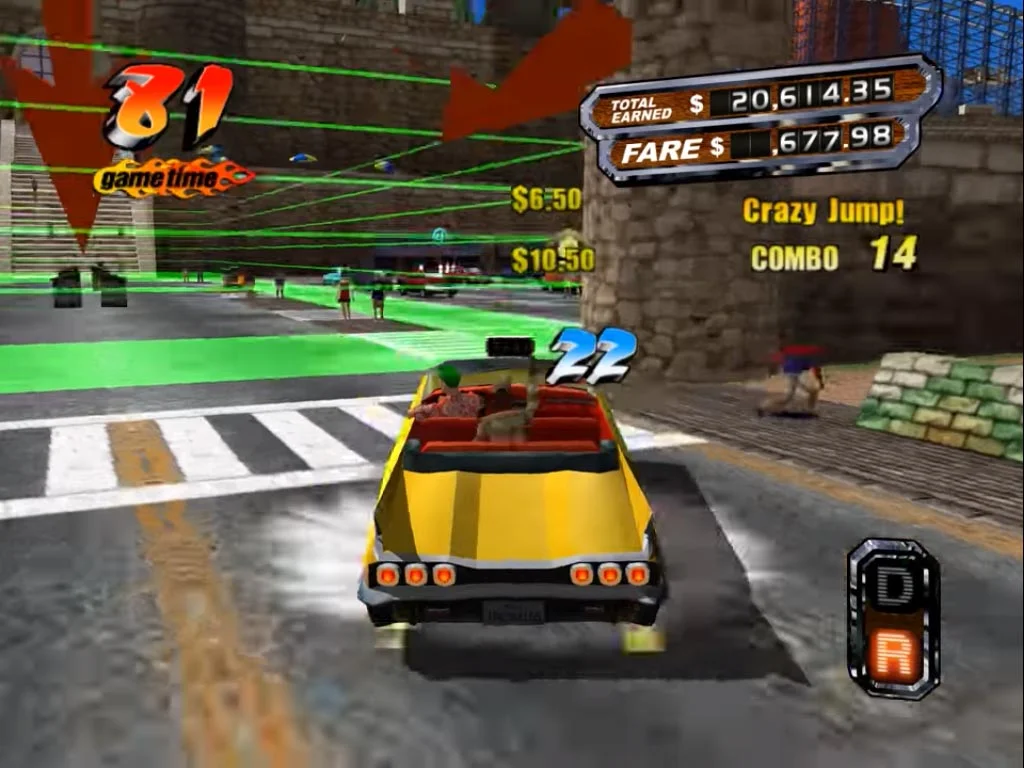 مميزات لعبة crazy taxi